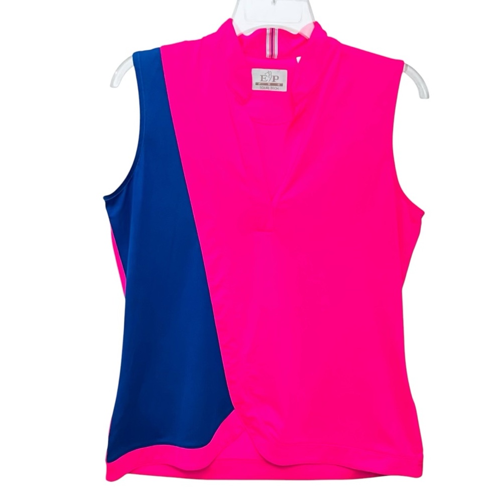 EP Pro Golf Polo Sugar Rush Color Block Blocked Crossover Collar Shirt So M